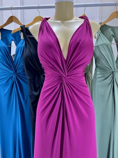 Vestido Longo Sereia com Torção na frente - Iris - comprar online