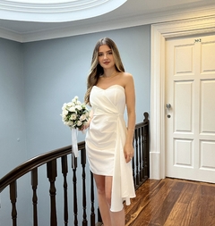 Vestido Curto Alfaiataria Tomara que caia - Caroline - Involve