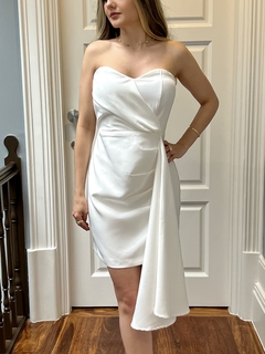 Vestido Curto Alfaiataria Tomara que caia - Caroline