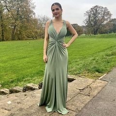 Vestido Longo Sereia com Torção na frente - Iris na internet