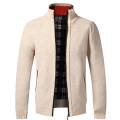 Jaqueta masculina slim fit com gola alta, algodão sólido, grosso, que na internet