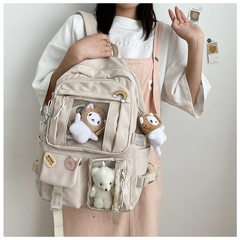 Mochila de nylon multi-bolso de grande capacidade - comprar online
