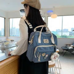 Mochila de nylon multi-bolso de grande capacidade - comprar online