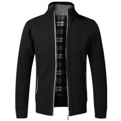 Jaqueta masculina slim fit com gola alta, algodão sólido, grosso, que na internet