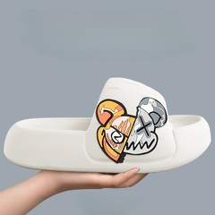 Chinelos antiderrapantes de fundo macio para homens e mulheres, fundo grosso - dkgmodapremium.com.br