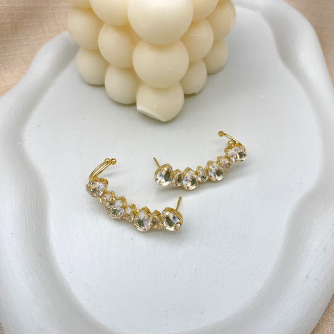 Brinco Ear Cuff em Pedraria - Cristal Renata D