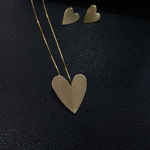 Kit Pingente de Coração Liso