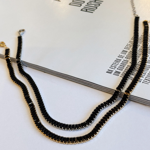 Choker Riviera Baguete - Preta - comprar online