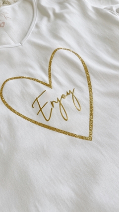 Remera Gratitud y enjoy - Compulsiva NB
