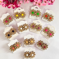 Kit 12 Florzinhas margaridas MDF 2 em 1 sortidas - comprar online