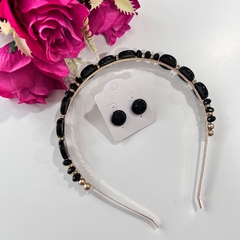 Kit 1 tiara luxo + 1 botão resina 1cm - comprar online