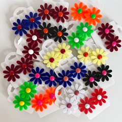 KIT C/12 Florzinhas Acrílico sortidas