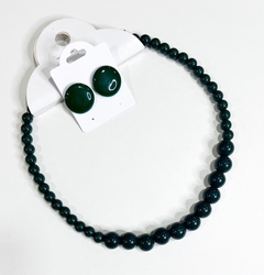 KIT - 1 colar Bola + 1 brinco botão 2cm sortidos - comprar online