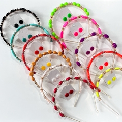 Kit 1 tiara luxo + 1 botão resina 1cm