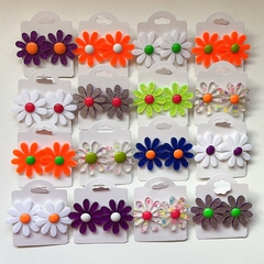 KIT C/12 Florzinhas Acrílico sortidas - Império Pink