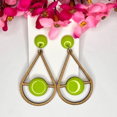 100 pares de brincos mdf com resina sortidos - loja online