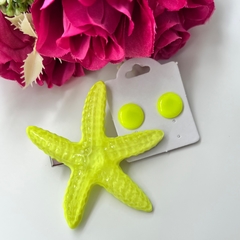 5 KITS - 1 presilha estrela do mar + 1 brinco 1cm - loja online
