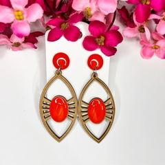 Imagem do 100 pares de brincos mdf com resina sortidos