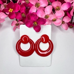 Kit C/ 12 pares de brincos argola resina sortidas - loja online