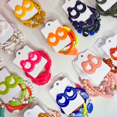 5 Kits 1 mix pulseira + 1 brinco argolinha sortido - comprar online