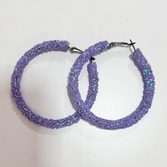 Brinco argola gliter feminina - comprar online