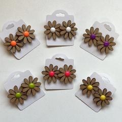 Kit 12 Florzinhas margaridas MDF 2 em 1 sortidas - comprar online