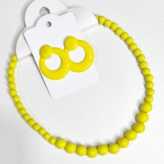 KIT - 1 colar bola + 1 argola resina sortidos - loja online