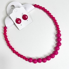 KIT - 1 colar bola + 1 brinco botão 1cm sortidos - comprar online