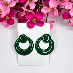 Kit com 24 pares brincos argola de resina sortida - Império Pink