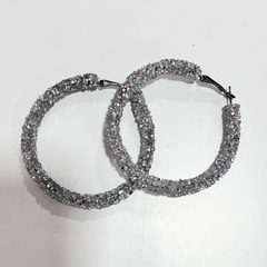 Brinco argola gliter feminina