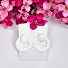 Kit C/ 12 pares de brincos argola resina sortidas - Império Pink