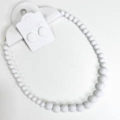 KIT - 1 colar bola + 1 brinco botão 1cm sortidos