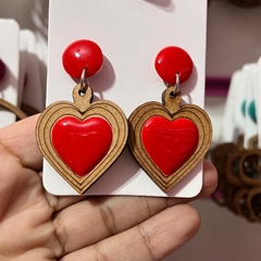 Kit 10 pares Brincos Mdf médio com resina sortidos - comprar online