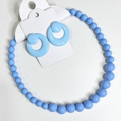 KIT - 1 colar bola + 1 argola resina sortidos - loja online