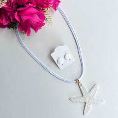 Imagem do 5 KITS - 1 colar estrela do mar + 1 brinco 1cm