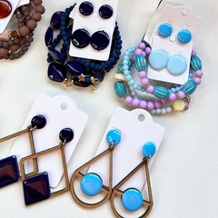 12 Kits - 1 Mix pulseiras + 3 brincos - comprar online