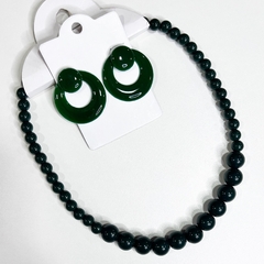 KIT - 1 colar bola + 1 argola resina sortidos - comprar online