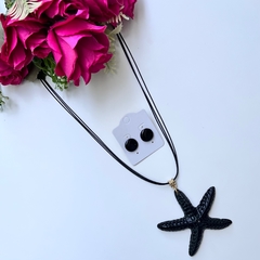 5 KITS - 1 colar estrela do mar + 1 brinco 1cm - Império Pink