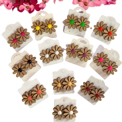 Kit 12 Florzinhas margaridas MDF 2 em 1 sortidas - Império Pink