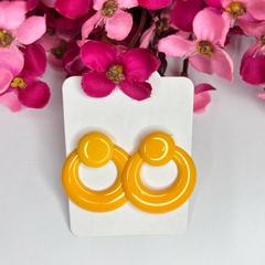 Imagem do Kit com 24 pares brincos argola de resina sortida