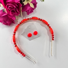 Kit 1 tiara luxo + 1 botão resina 1cm - loja online