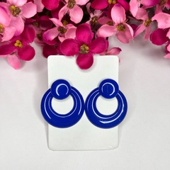 Kit com 6 pares brincos argola de resina sortidas - comprar online