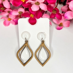 100 pares de brincos mdf com resina sortidos