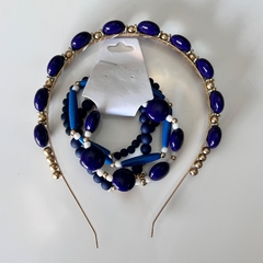 Kit 1 Tiara Luxo + Mix pulseiras miçangas - comprar online
