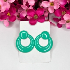 Kit com 6 pares brincos argola de resina sortidas - comprar online