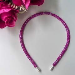 Kit com 4 tiaras gliter luxo feminina sortidas - Império Pink