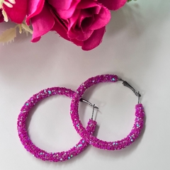 Brinco argola gliter feminina na internet