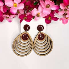 100 pares de brincos mdf com resina sortidos - loja online