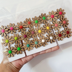 Kit 12 Florzinhas margaridas MDF 2 em 1 sortidas na internet