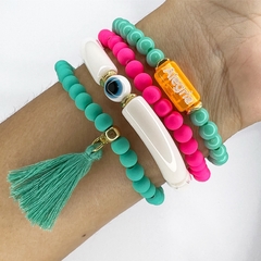 Imagem do Kit C/ 6 Mix pulseiras miçangas sortidas